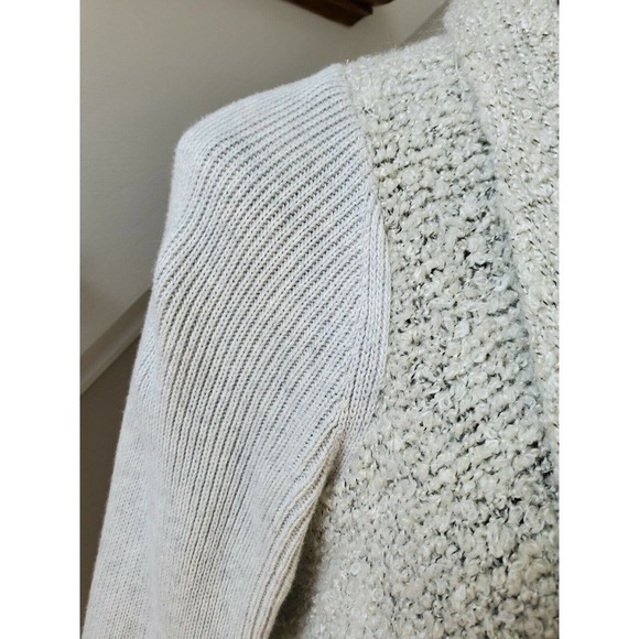 New Direction White Women's Cotton & Acylic Long Sleeve Open Front Sweaters - Picture 5 of 11